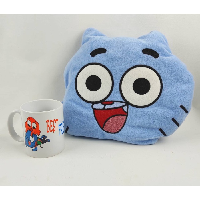 Gumball Tasarımlı Best Friends Kupa Ve Yastık 2Li Set