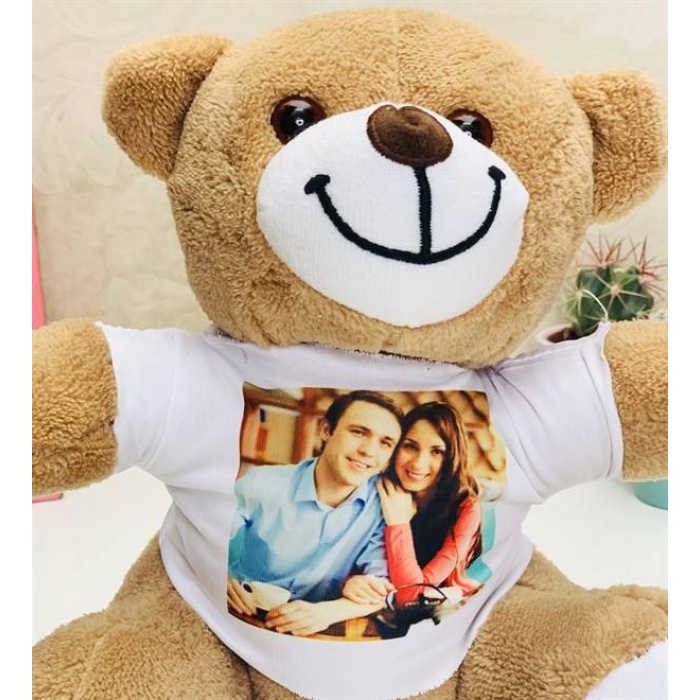 Kişiye Özel Fotoğraflı Ayıcık 25 Cm