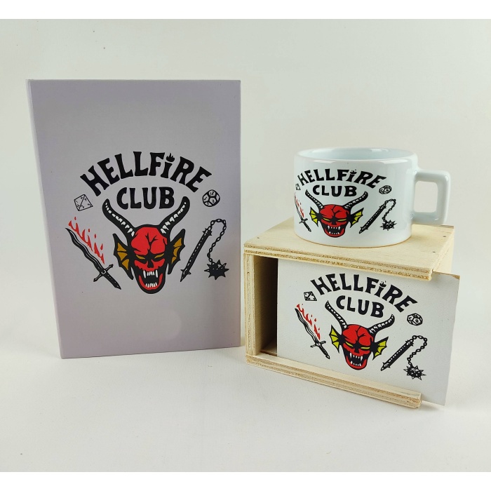 Stranger Things HellFire Club Tasarımlı Defter Ve Kutulu Kupa Hediye Seti
