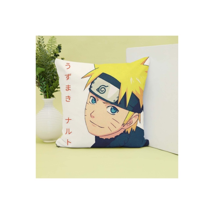 Naruto Anime Tasarımlı Baskılı Dekoratif Yastık Hediye