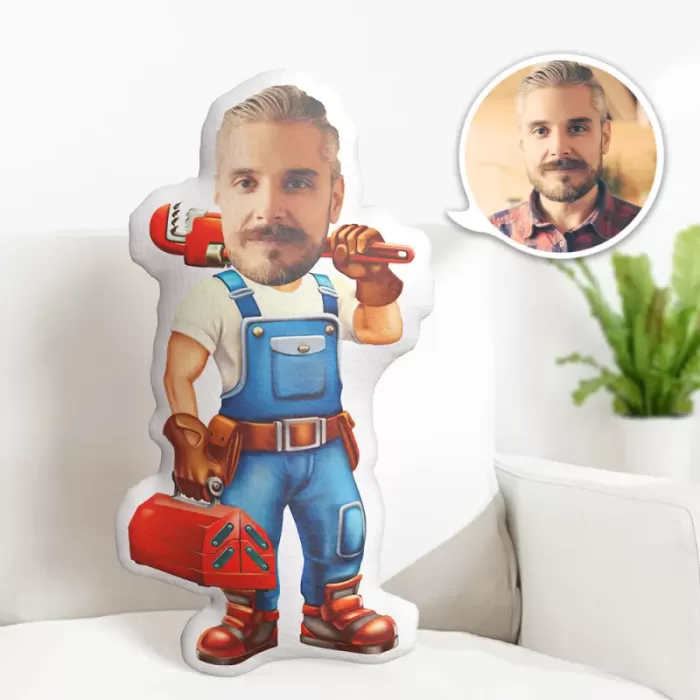 Kişiye Özel Tamirci Tasarımlı Şekilli Yastık