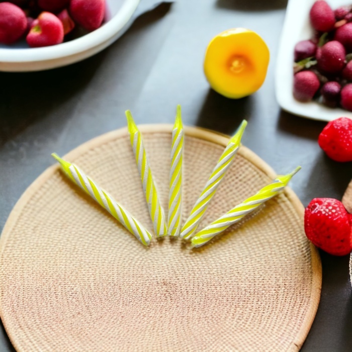 12 Paket 70li Pasta Mumu Sarı/Beyaz Spiral