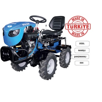 Fırtına 4X4 12 Hp Dizel Mini Traktör Çapa Makinesi ( Antor Motorlu )