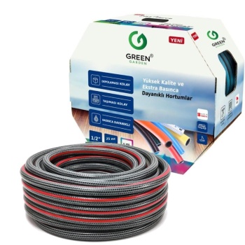 Greengarden 481230 Süper Flex Örgülü Bahçe Hortumu 1/2-30 mt