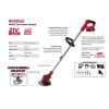 Rodex Elektrikli Şarjlı Yan Tırpan Çim Ot Biçme Kesme Rodex RDX9022 Li-on Çift Batarya