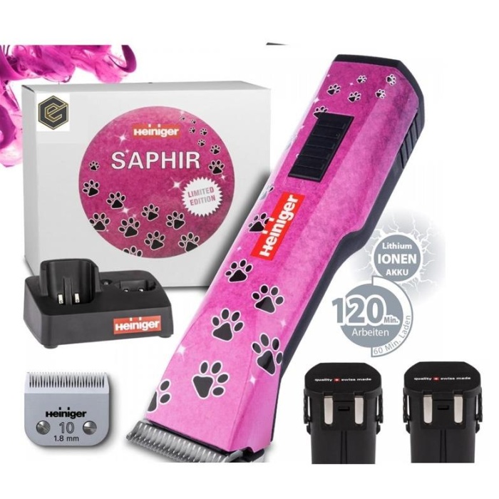 Heiniger Saphir Pink Kedi Köpek Traş Makinesi İki Akülü