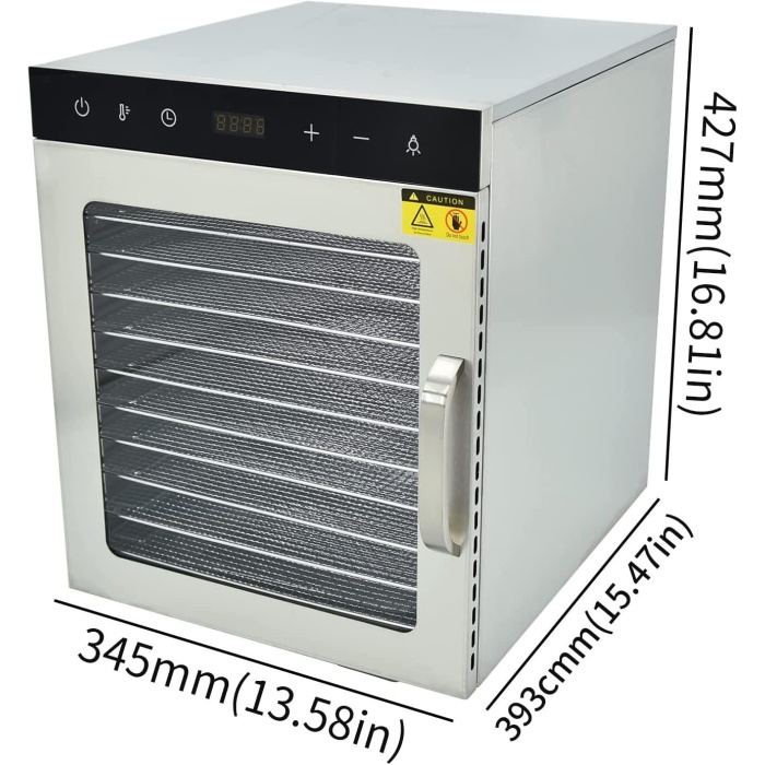 Dalle SS-10H Dijital Paslanmaz 10 Tepsili Meyve Kurutma Fırını + Airfryer Fritöz