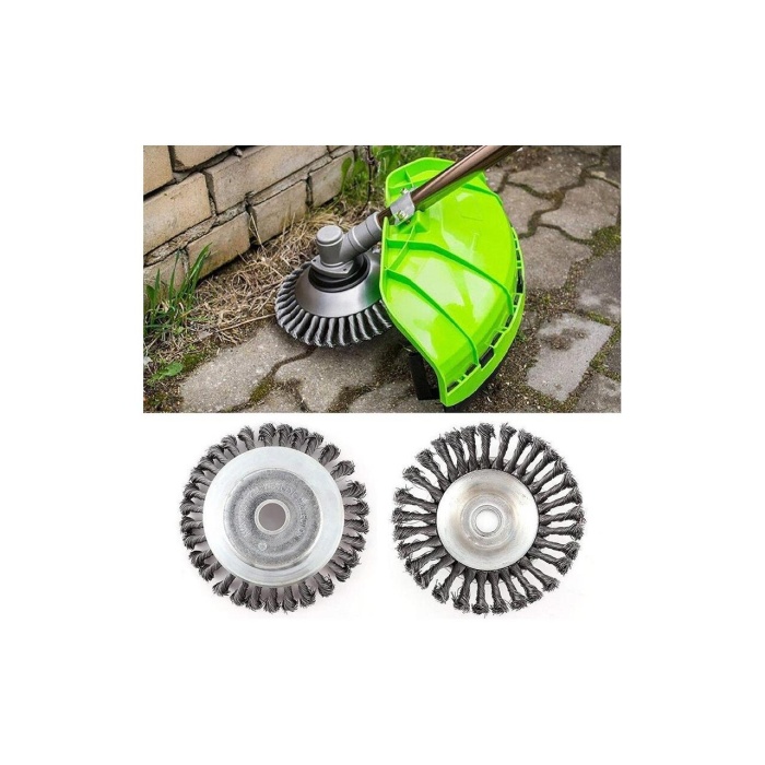 Motorlu Tırpan Kıyı Temizleme Çelik Fırça Başlık