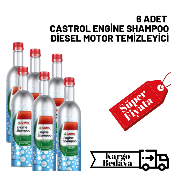 Castrol Engine Shampoo Diesel Motor Temizleyici 6 adet