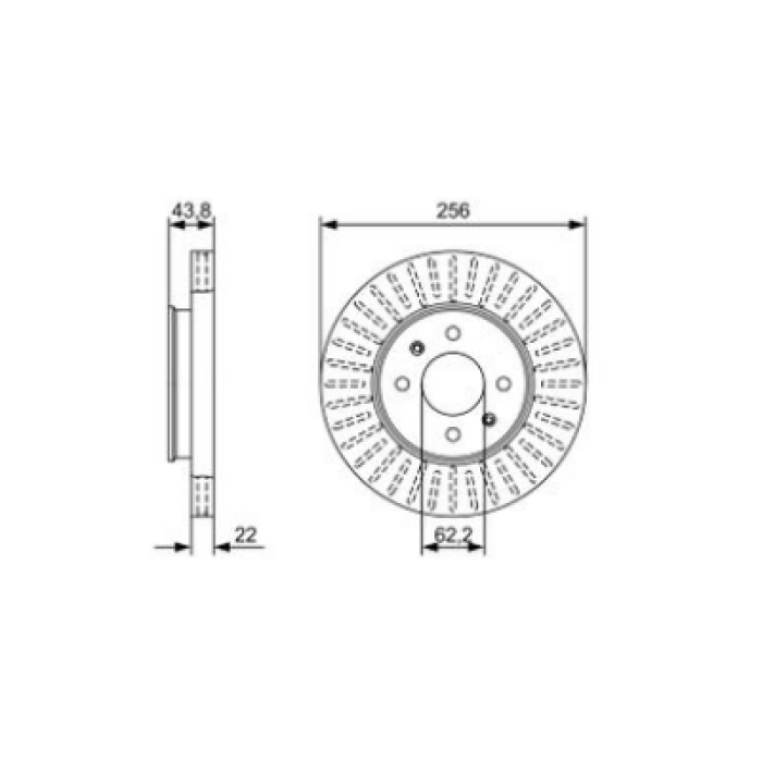 Hyundai Accent 0986479W21  4 Bijon 256mm ÖN FREN DİSKİ BOSCH