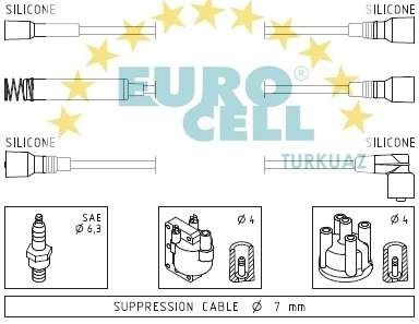 Buji+bobin Kablosu Vectra A 1.8/2.0 8v 92 96 Enjektorlu - EUROCELL BK 053