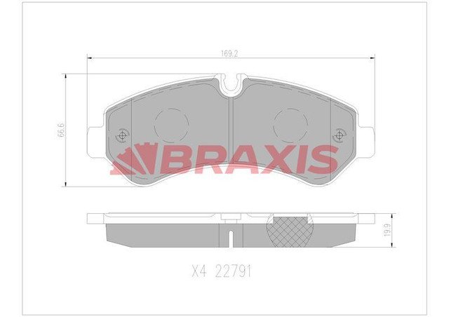 Fren Balatasi Arka Mercedes Sprinter 907 18- - BRAXIS AA0755