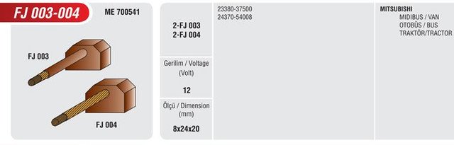 MARS KOMURU 12V MITSUBISHI MIDIBUS OTOBUS  - MEGA FJ 003-004