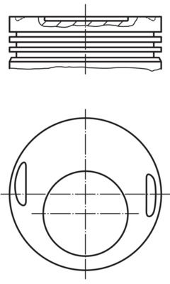 Piston Segman Std.M102.9.95.5mm.22 Pim 190 W - MAHLE 0026910