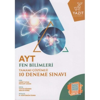 Yazıt Yks Ayt Fen Bilimleri Tamamı Çözümlü 10 Deneme Sınavı