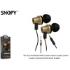 Snopy SN-J02 Siyah Gold Kulak İçi Kulaklık Mikrofonlu
