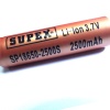 Supex 18650-2500 Şarjlı Li-on Pil Düz Kafa