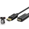 HADRON HDX7797 DISPLAY (M) TO HDMI (M) KABLO 4K 30HZ 3M SİYAH