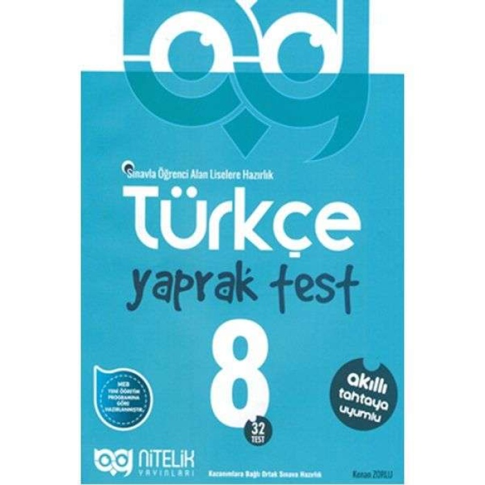 Nitelik Yaprak Test 8.Sınıf Türkçe
