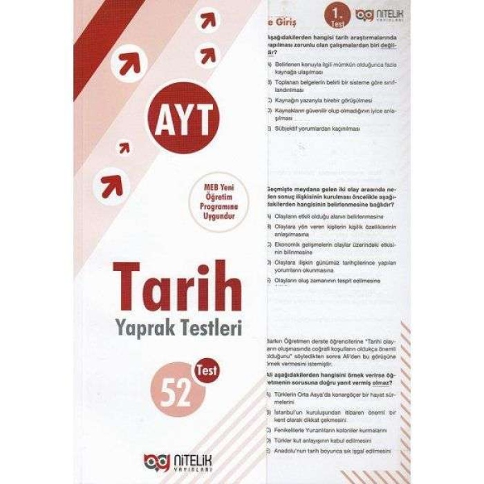 Nitelik Yaprak Test Yks Ayt Tarih