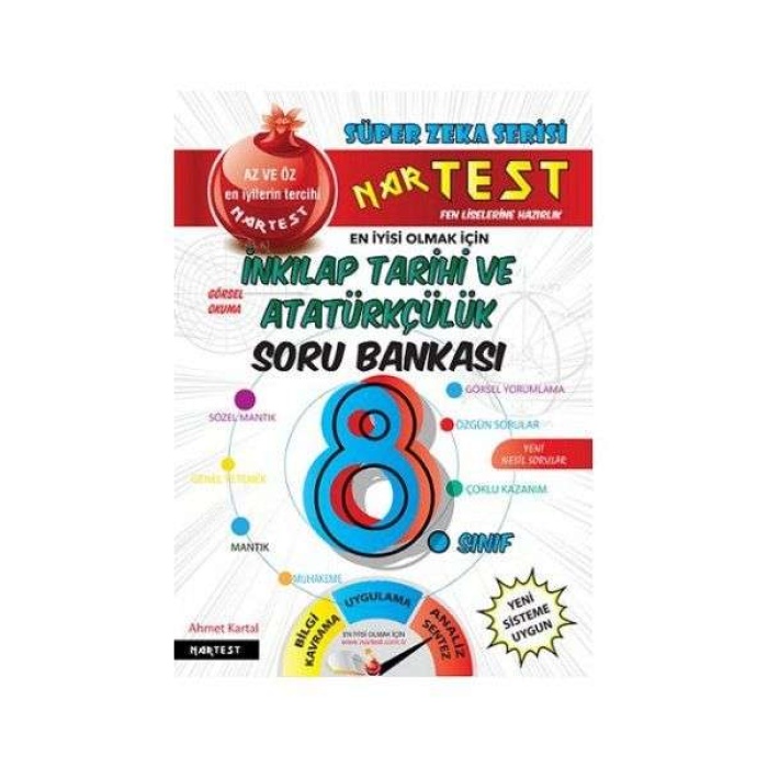 Nartest Yayınları 8. Sınıf Mavi T.C. İnkılap Tarihi Soru Bankası Fen L