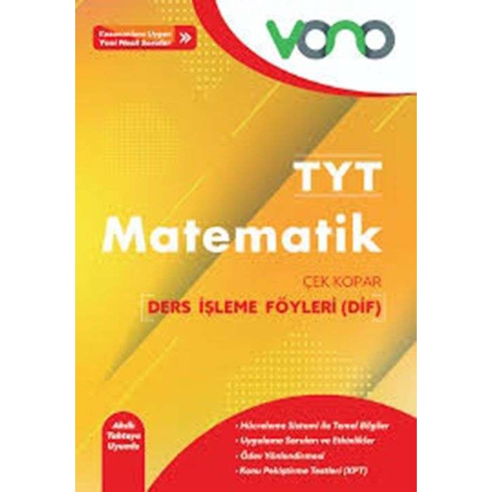 Vono Yayınları Tyt Matematik Ders İşleme Föyleri