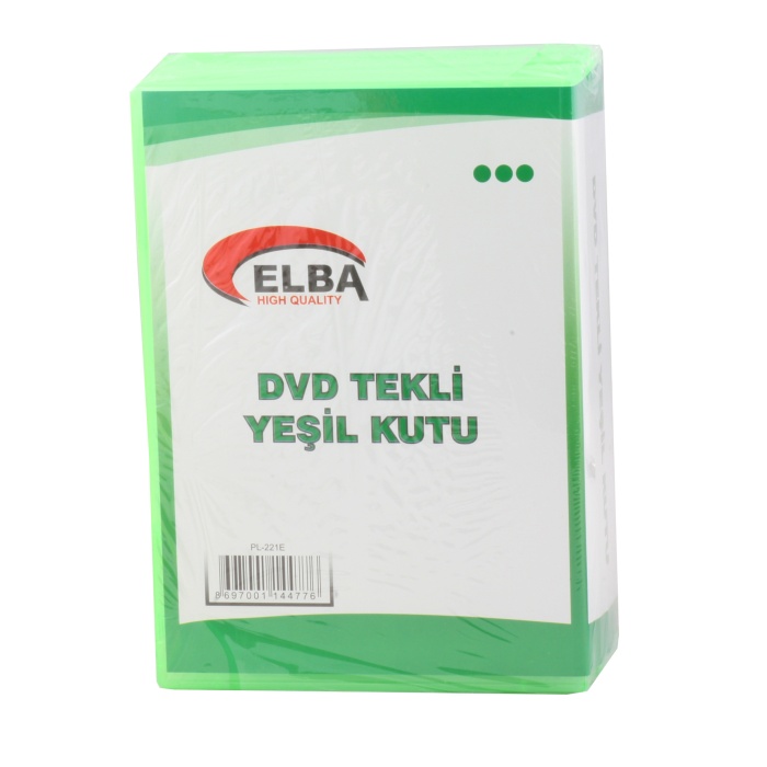 Elba PL-221E Tekli Yeşil Renkli Standart Dvd Kutusu