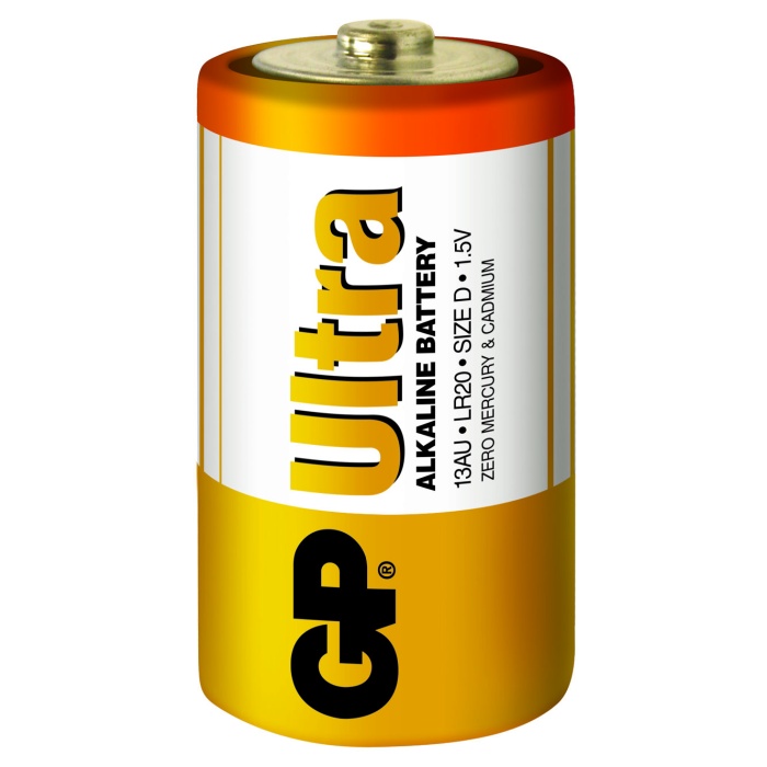 GP G-Tech LR20 Büyük Boy Ultra Alkalin Pil 2li Paket GP13AU-U2 D Boy