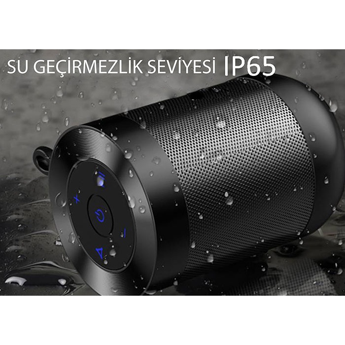 Mikado MD-X26M WAVES MINI 5W Su Geçirmez Siyah Jieli4.2 Chipset 600mAh Tf Card Bluetooth Speaker