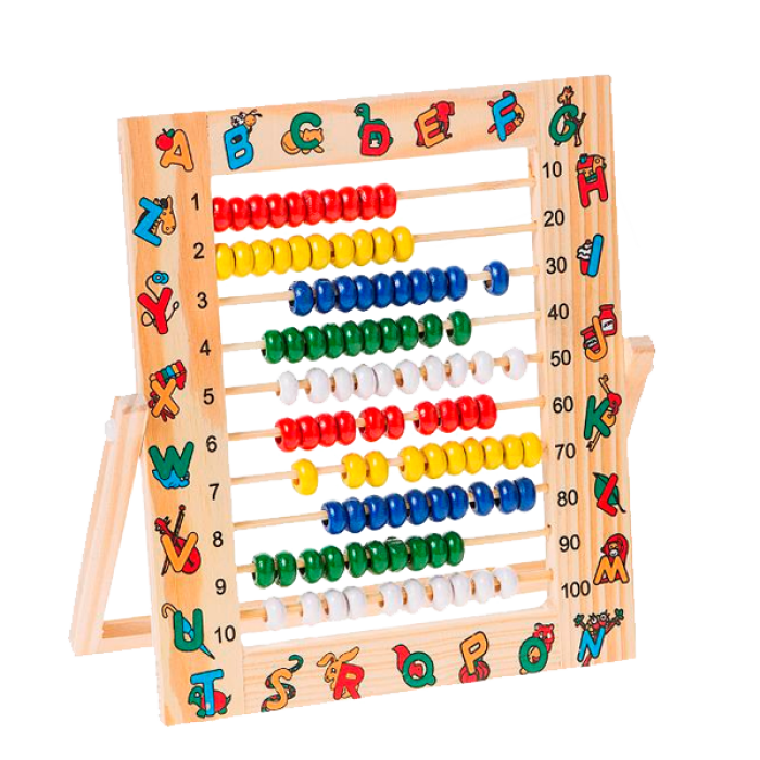 Bu-Bu Mishap (Abaküs) Ahşap Desenli 24.2x21.5 CM BUBU-AA0004
