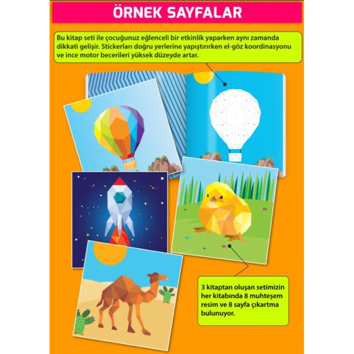 Yükselen Zeka 4-10 Yaş Sticker Etkinlik Kitabım (3 Kitap Set)