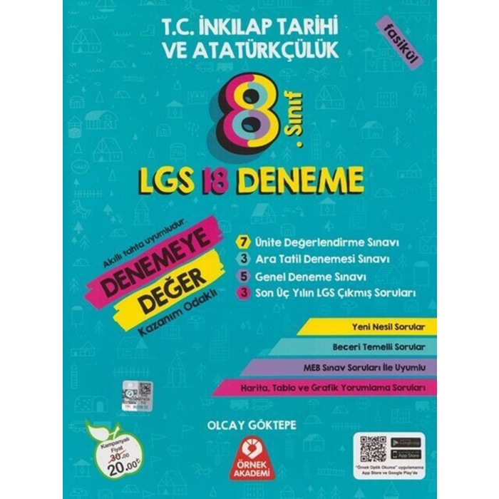 Örnek Akademi Denemeye Değer TC İnk Tarihi ve Atatürkç LGS 18 Deneme