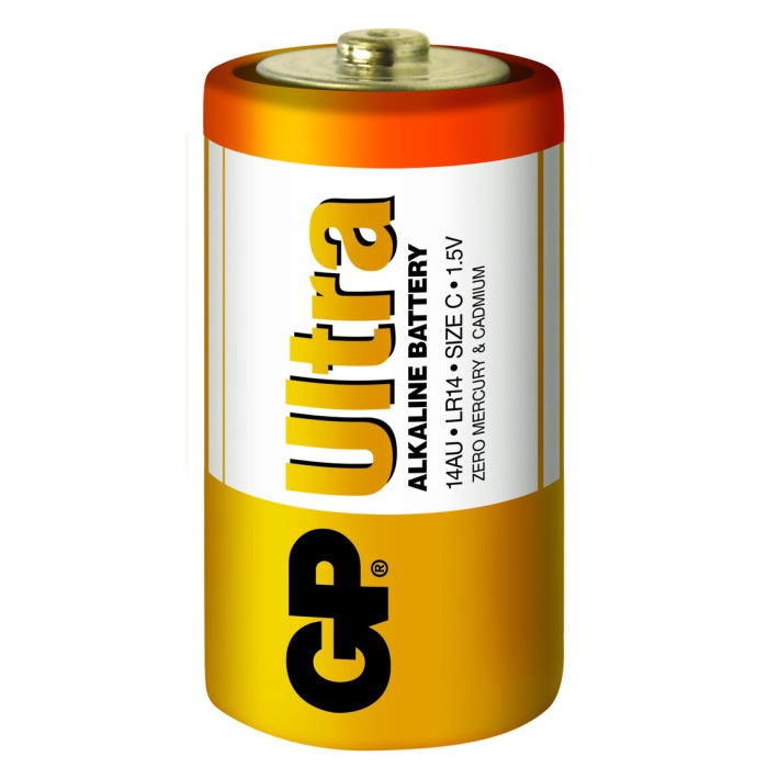 GP G-Tech LR14 Orta Boy Ultra Alkalin Pil 2li Paket GP14AU-U2 C Boy