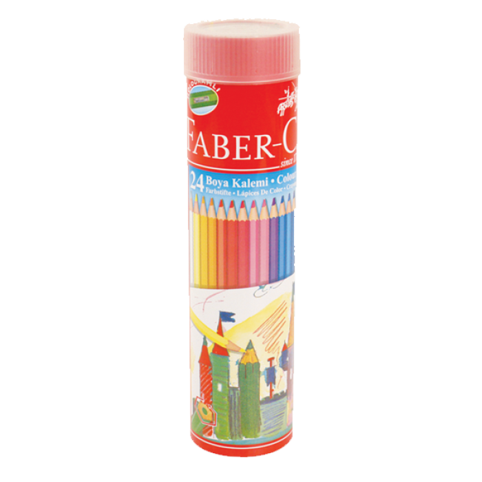 Faber-Castell Kuru Boya Red Line Metal Tüp Kutu Tam Boy 24 Renk Kalemtraş Hediyeli 5173 116524
