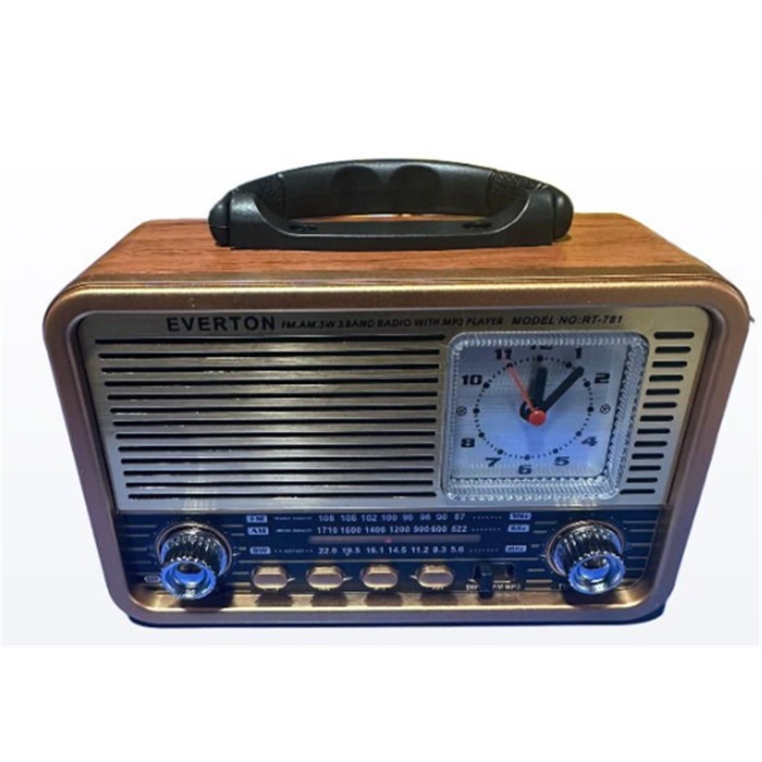 Everton Rt-781 -Usb-Tf-Am-Fm-Sw-Blue-Connect-Tws-Usb Şarj Nostaljik Radyo