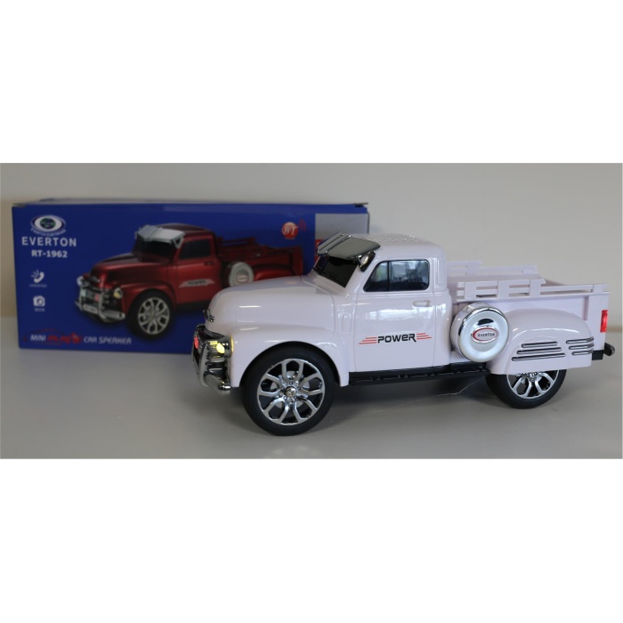 EVERTON RT-1962 Beyaz Arabalı  Bluetooth Fm-Usb-Tf-Aux Şarjlı Nostaljik Radyo