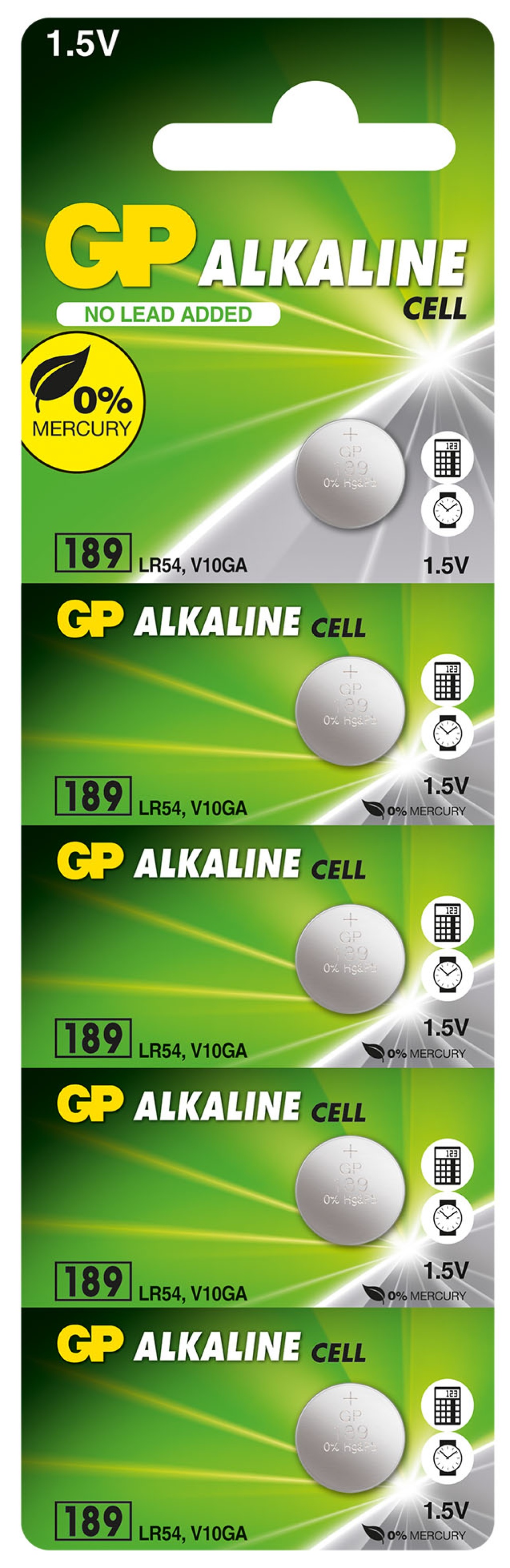 GP GP189-C5 LR54 Alkalin Düğme Pil 5'li Paket