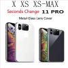 İphone X XS XR Telefonu 11 PRO MAX Değiştiren Arka Kamera aparatı Siyah-Beyaz