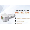 PowerIQ Series Qualcomm Araç İçi Şarj Aleti Micro USB Kablolu