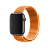 Apple Watch Seri 42-44-45 mm Cırtlı Spor Loop Hasır Dokuma Kordon - Turuncu