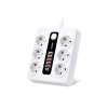 3000W USB güç şeridi aşırı yük koruması ile 5USB 1 type-C şarj cihazı Hub 2 m uzatma kablosu