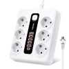 3000W USB güç şeridi aşırı yük koruması ile 5USB 1 type-C şarj cihazı Hub 2 m uzatma kablosu