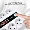 3000W USB güç şeridi aşırı yük koruması ile 5USB 1 type-C şarj cihazı Hub 2 m uzatma kablosu