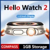 Hello Watch2 49mm 1gb Pusula H11 Upgrade Akıllı Saat 450 Mah Ses Kayıt