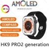 2023 yeni HK9 Pro akıllı saat 2.02 Amoled ekran serisi 9 Akıllı Saat-Siyah Kasa