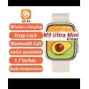 M9 Ultra Mini akıllı saat  41mm NFC k 1.7 inç serisi Ultra8- siyah -gri kordon