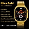 Yeni Ultra Gold rengi  serisi 9 nfc gps 49mm Çift Kordonlu Akıllı Saat