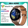 Yeni 2023 HK4 Hero  AMOLED 1.5 inç Ekranlı Çift Kordonlu Akıllı Saat