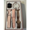 G9 Mini Bileklik Hediyeli Metal+Silikon Kordonlu Akıllı Saat-Rose gold