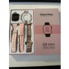 G9 Mini Bileklik Hediyeli Metal+Silikon Kordonlu Akıllı Saat-Rose gold